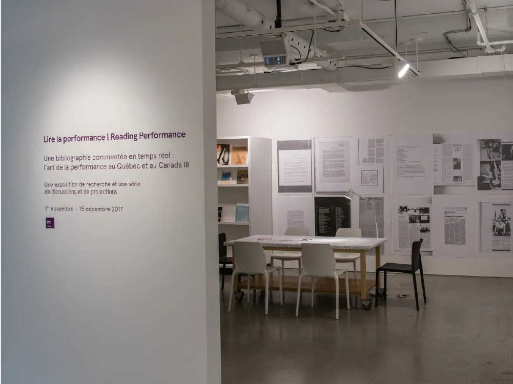 Visitez la page "Exposition: Lire la performance (2017)"